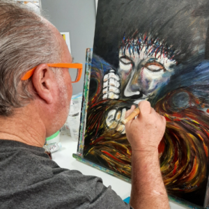 Jeff is preparing his exhibition for 2026, blending painting and photography to explore resilience, faith and connection.