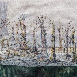 Textile and stitch, 31cm x 31cm