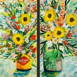 FLORAL VEGEMITE AND FLORAL MILO by Sue Yule
